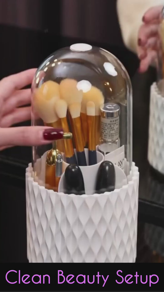 360° Rotating Makeup Brush Holder